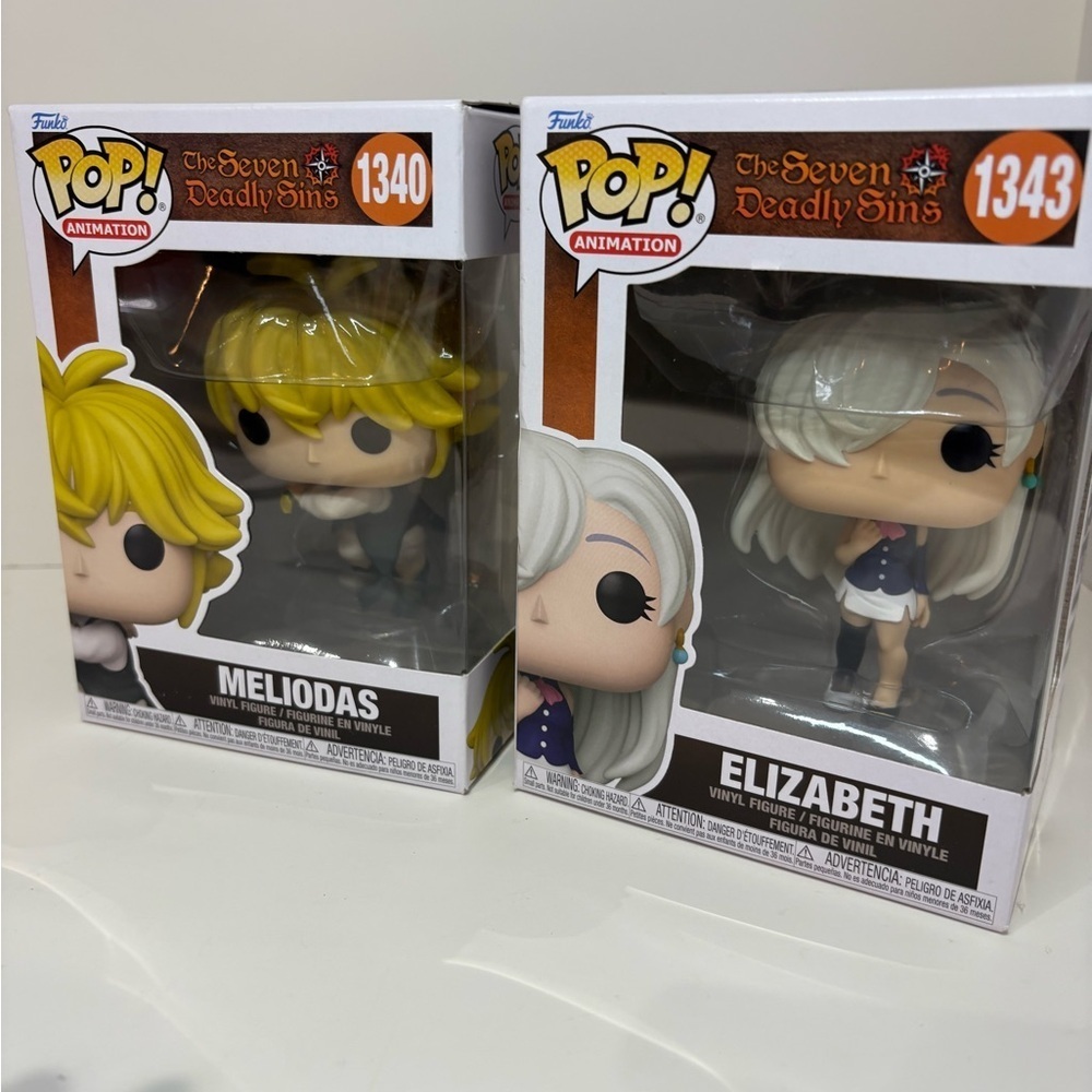 Funko Pop! The Seven Deadly Sins – Meliodas #1340 & Elizabeth #1343 | Bundle
